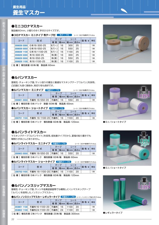 お買得！】 資材屋さんマスカーテープ サイズ 550mm ルパン付 コロナ